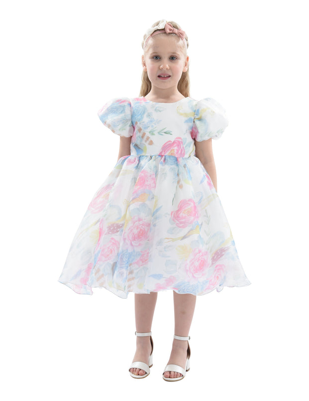 Pink Chablis Floral Garden Organza Dress