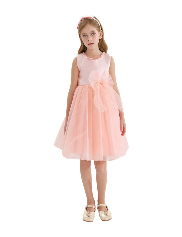 Blush Felice Tulle Bow Dress