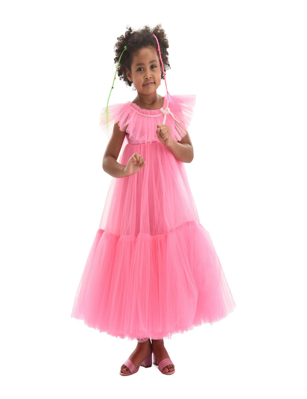 Pink Beckwith Ruffle Dress