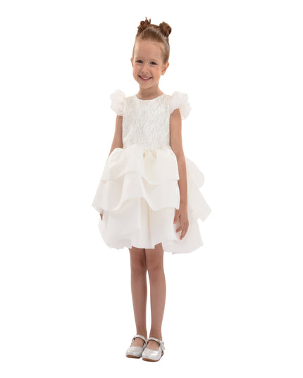 White Collina Teacup Ruffle Dress