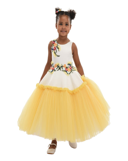 Yellow Aquino Floral Garden Dress