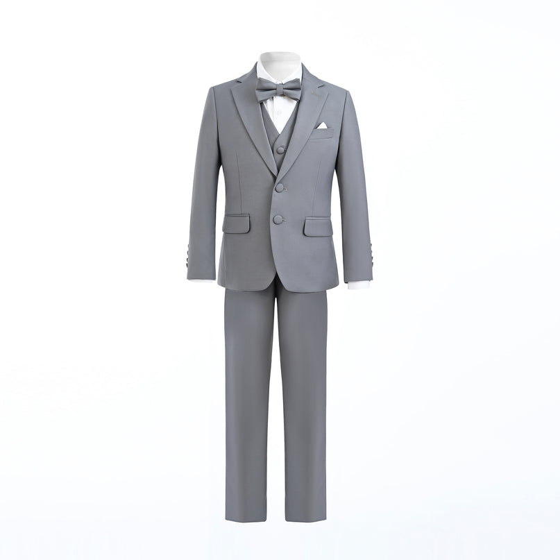 Gray 5pc Peak Lapel Tuxedo