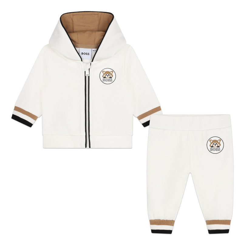 Off White Striped Logo Tracksuit