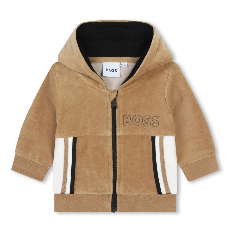 Brown Colorblock Logo Tracksuit