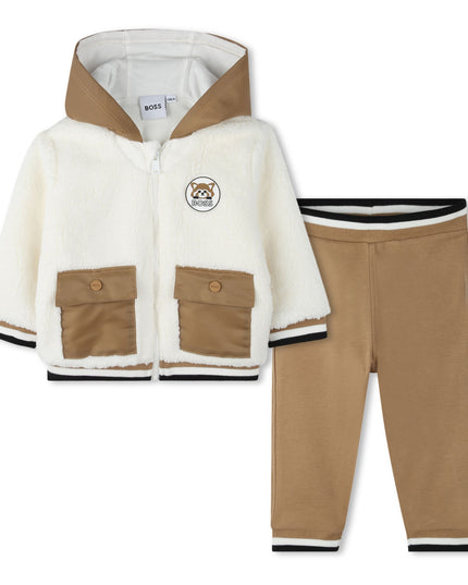 White & Brown Tracksuit