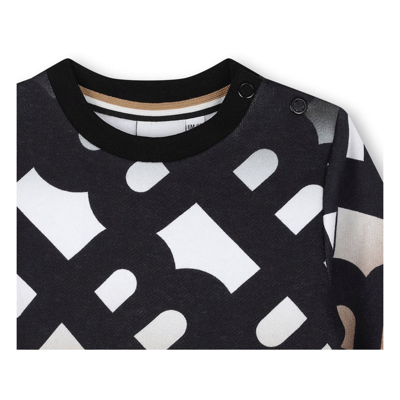 Black All Over B Print Sweatshirt