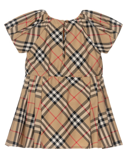 Beige Check Dress