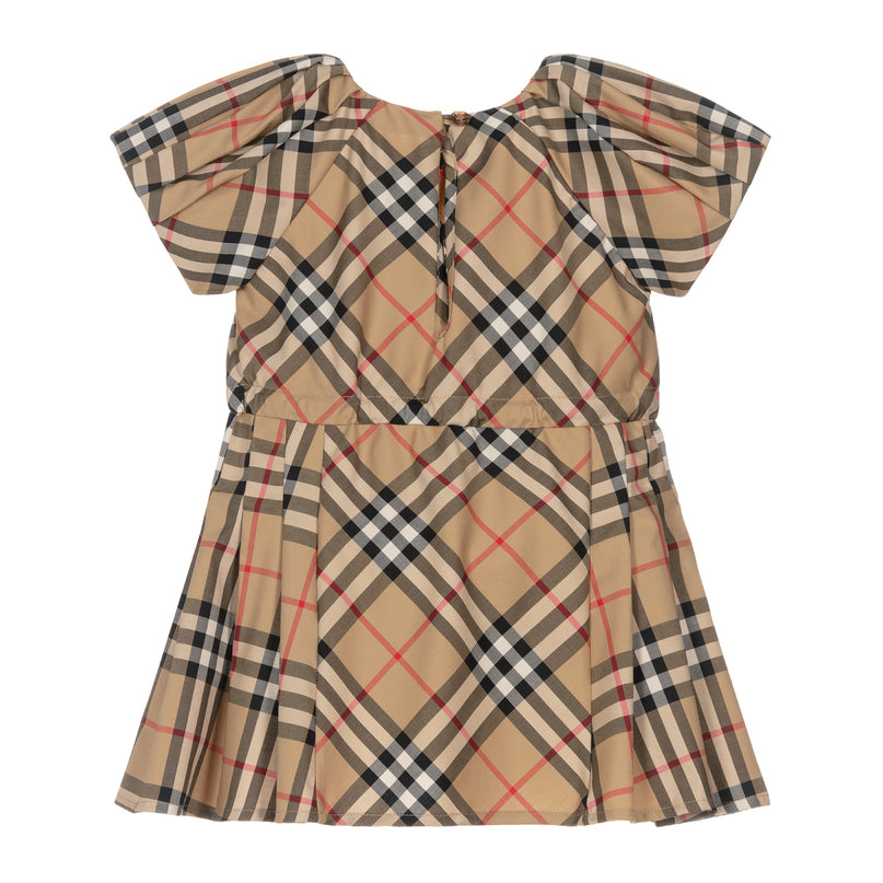 Beige Check Dress