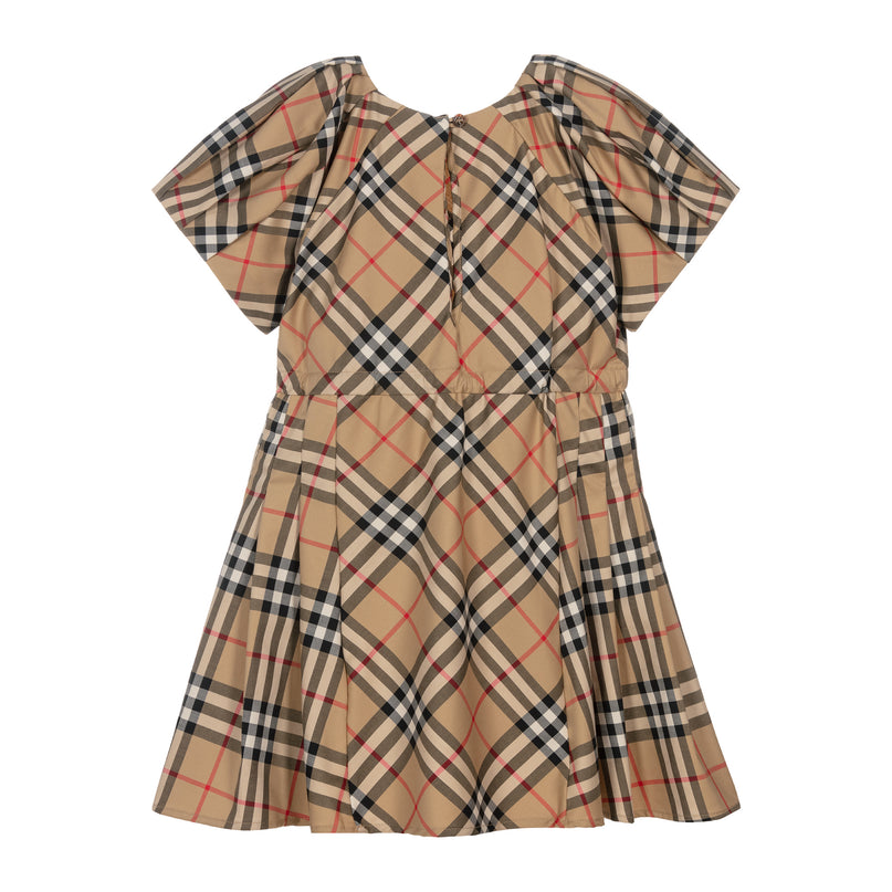 Beige Check Dress