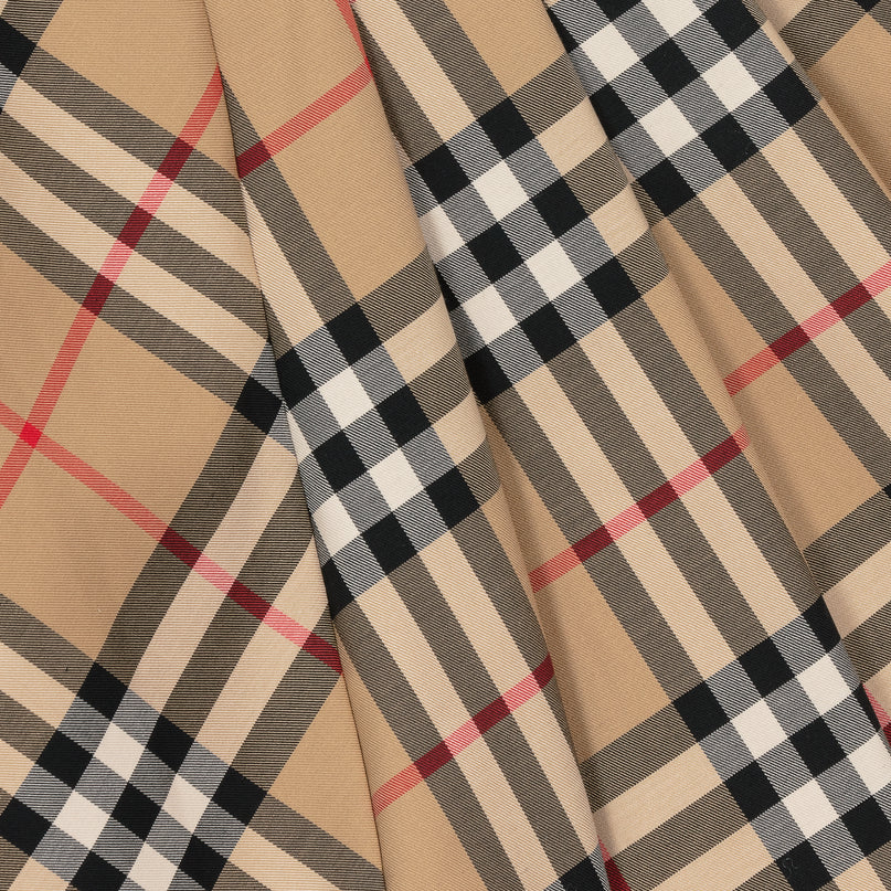 Beige Check Dress