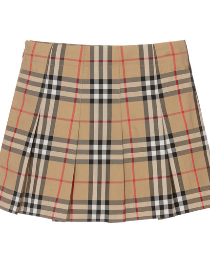 Beige Check Skirt