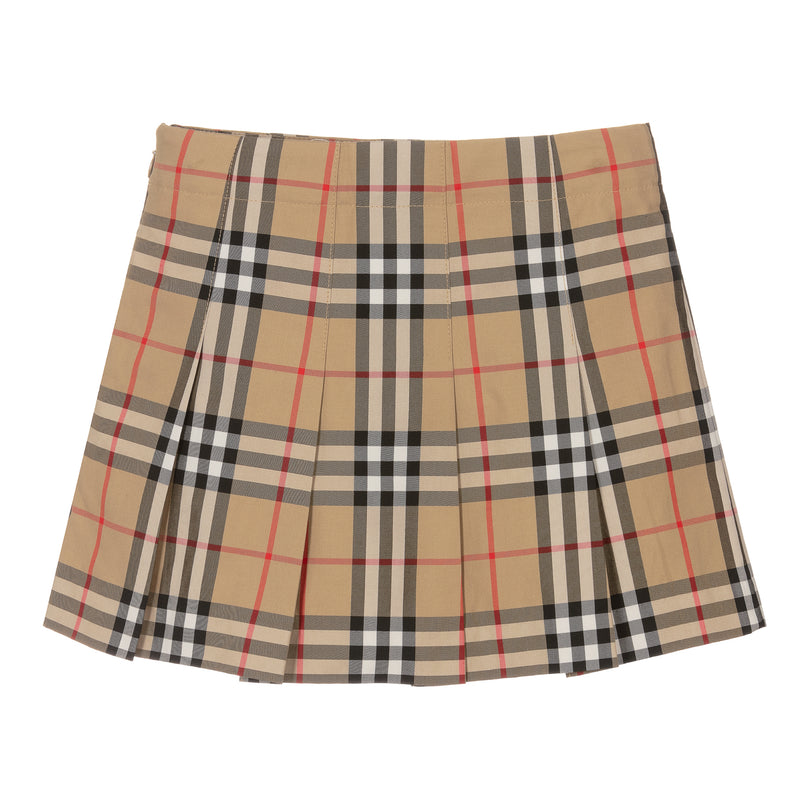 Beige Check Skirt