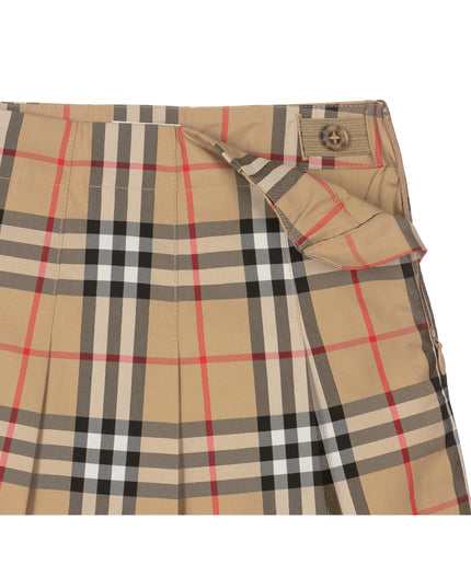 Beige Check Skirt