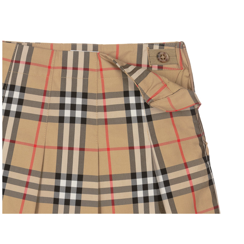 Beige Check Skirt