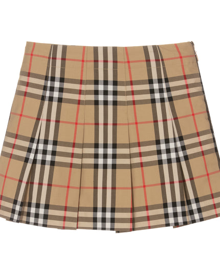 Beige Check Skirt