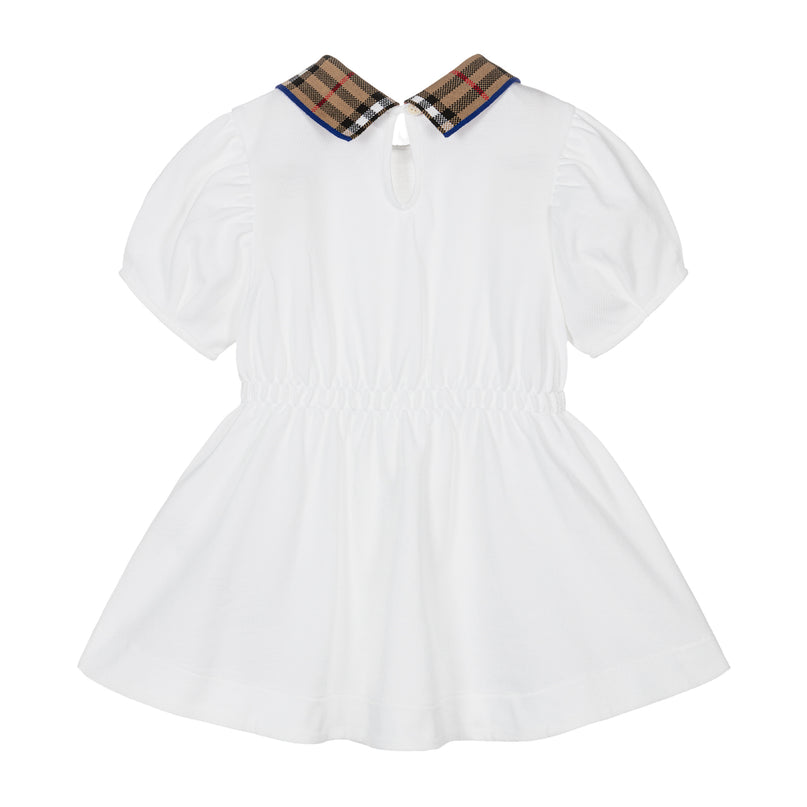 White Check Polo Dress