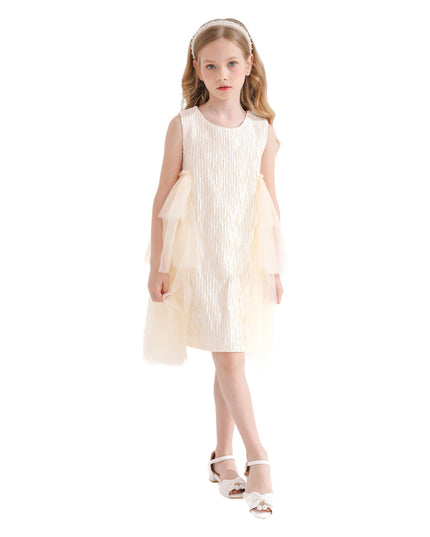 Champagne Sonata Ruffle Dress