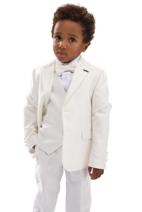 Cream 5pc Peak Lapel Tuxedo