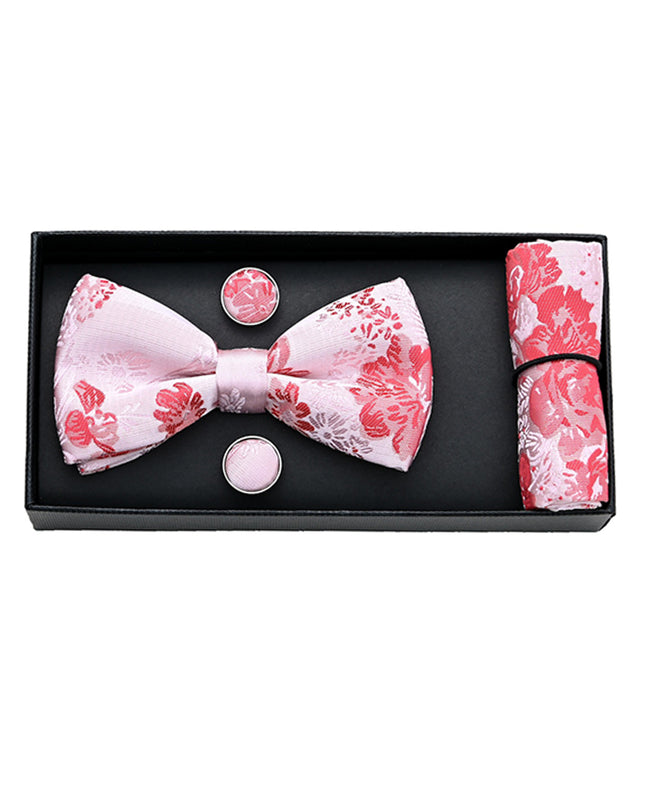 moustache-kids-pink-red-floral-bowtie-cufflinks-square-set-ma42012