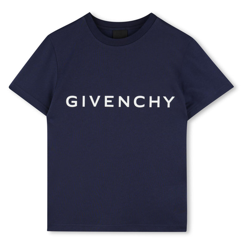 Givenchy-H30343-85T-NAVY-SHORT SLEEVES TEE-SHIRT