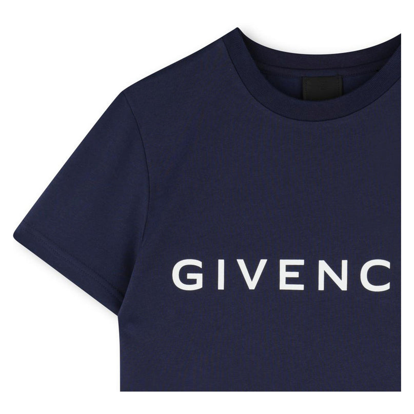 Givenchy-H30343-85T-NAVY-SHORT SLEEVES TEE-SHIRT