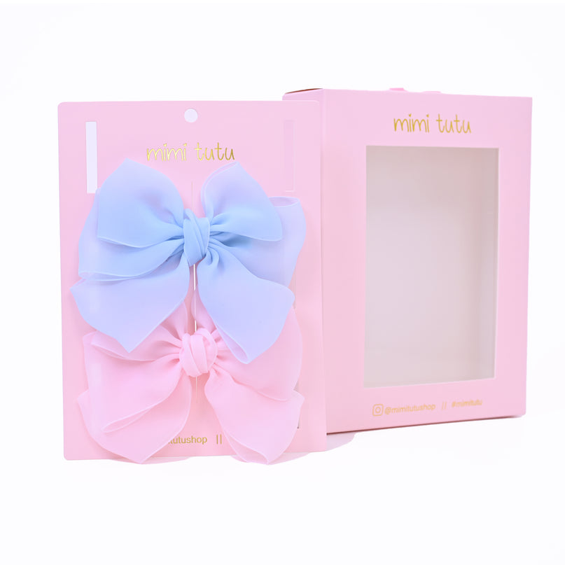 Multicolor Ribbon Bow Hairclip Set