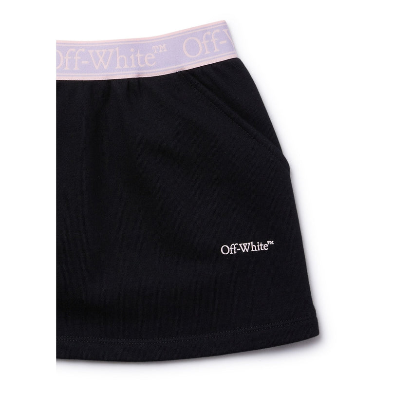 off-white-ogck001s24fle0011036-Black Bookish Logo Band Sweatskirt