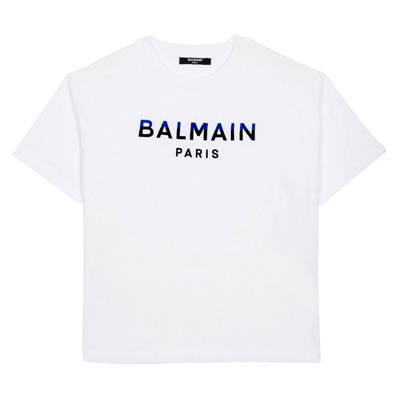 Balmain-Logo T-Shirt-BV8Q01-Z1751-100-White