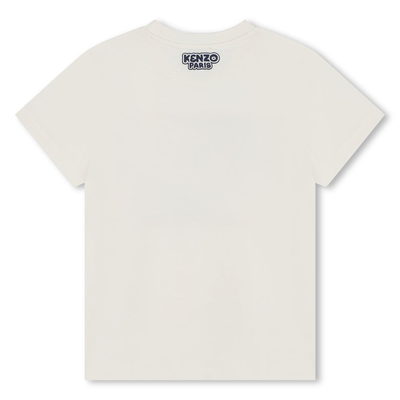 kenzo-k60347-121-kb-White Logo T-Shirt