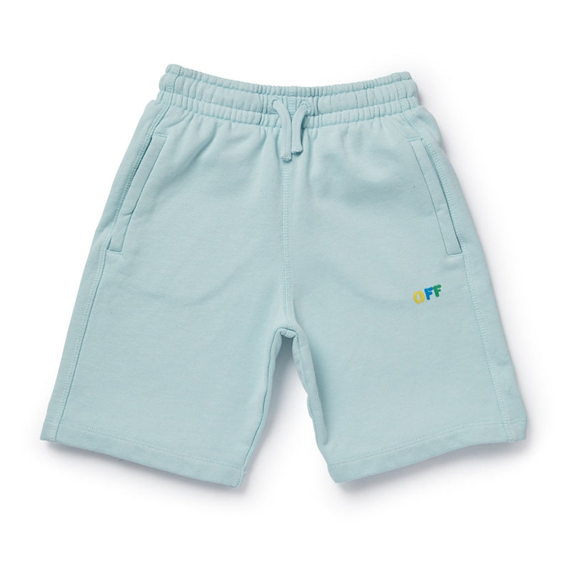 off-white-obci001s24fle0014084-Light Blue Cotton Shorts