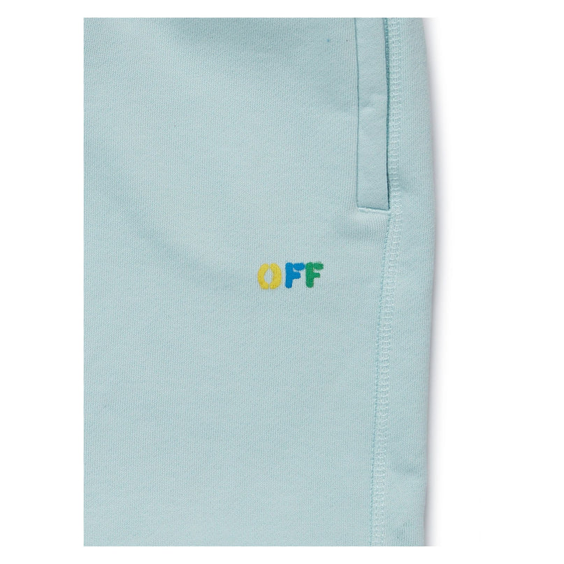 off-white-obci001s24fle0014084-Light Blue Cotton Shorts