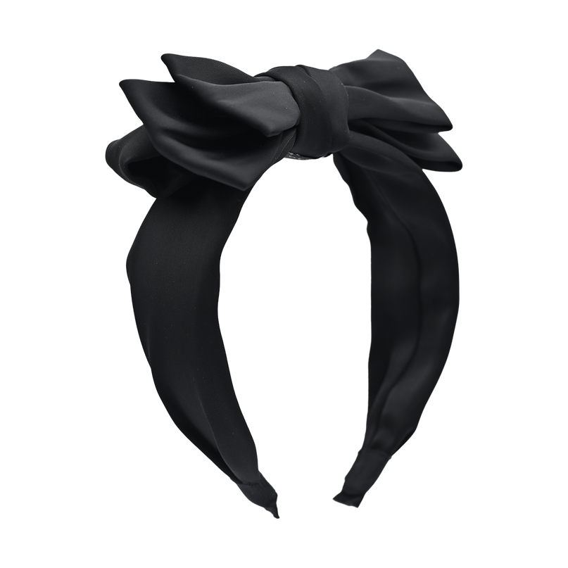 Black Satin Ribbon Headband