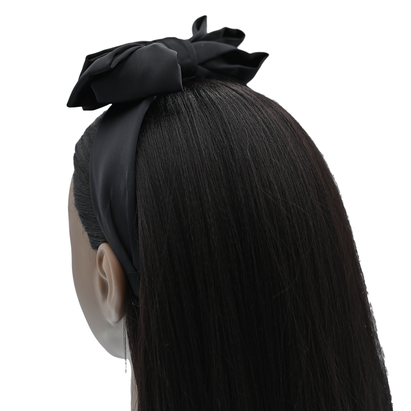 Black Satin Ribbon Headband