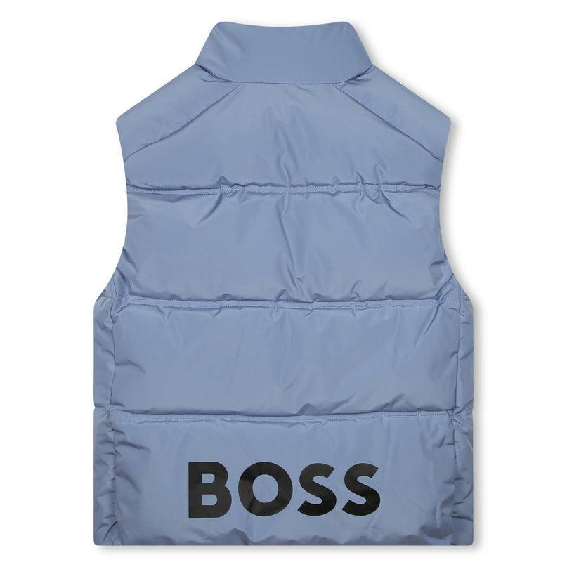 BOSS-J51238-049-MEDIUM GREY-PUFFER JACKET SLEEVELESS