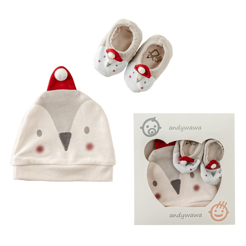 Andy Wawa-AC25348-ECRU-HAT BOOTIE SET PENGUIN