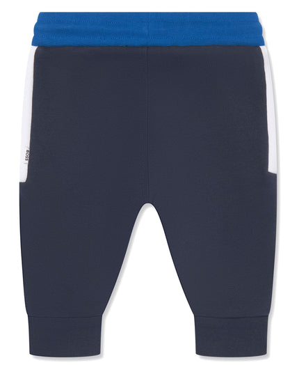 Blue Colorblock Logo Joggers