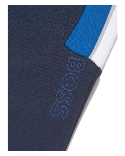 Blue Colorblock Logo Joggers