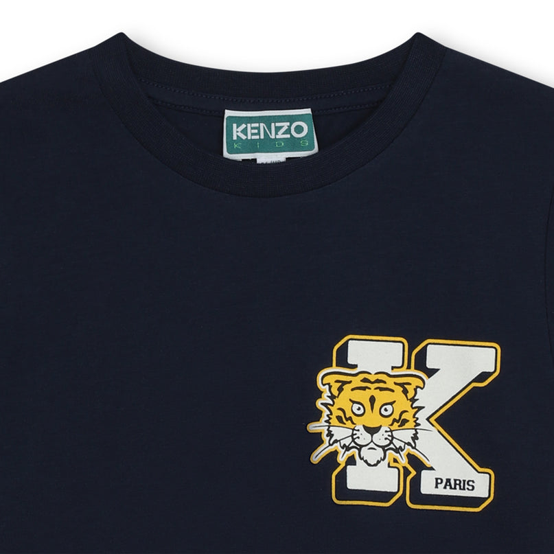 kenzo-k60342-84a-kb-Navy Logo T-Shirt