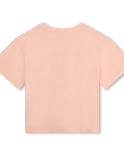 kenzo-k60261-46t-kg-Pink Logo T-Shirt