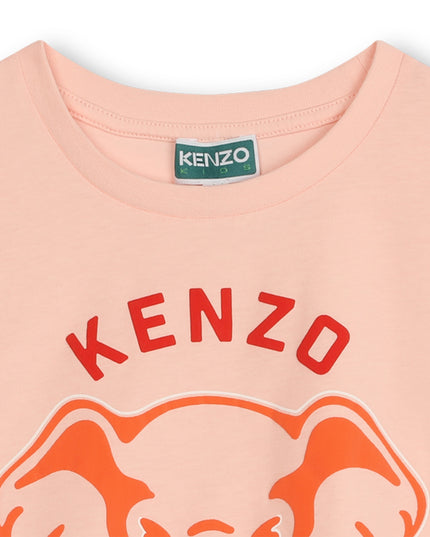 kenzo-k60261-46t-kg-Pink Logo T-Shirt