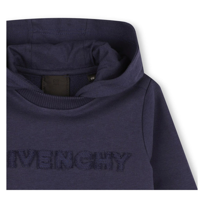 Givenchy-H30473-85T-NAVY-HOODED SWEATSHIRT