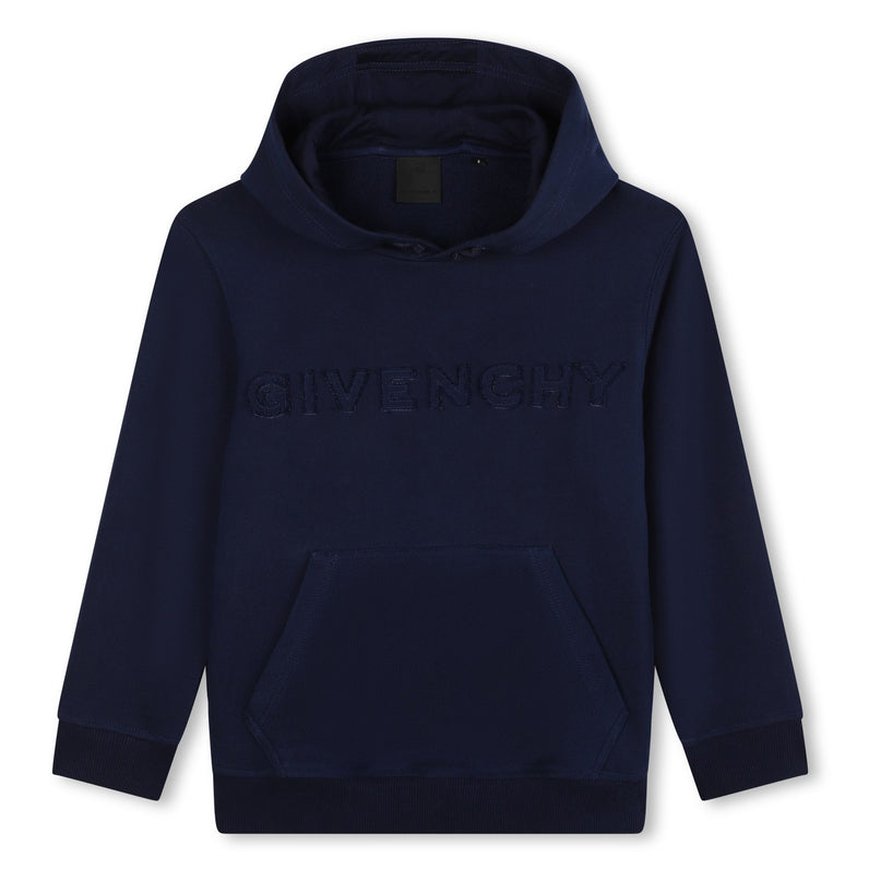 Givenchy-H30334-85T-NAVY-HOODED SWEATSHIRT