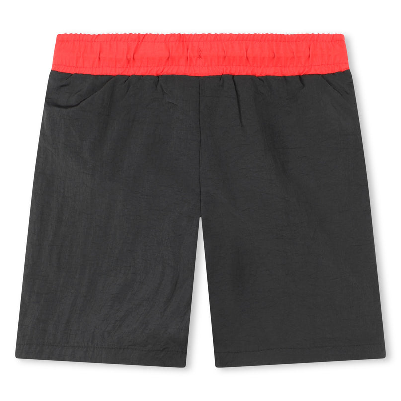 hugo-g00002-09b-kb-Black & Red Swim Shorts