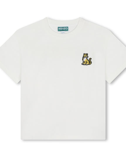 kenzo-k60250-12p-ku-Ivory Logo T-Shirt