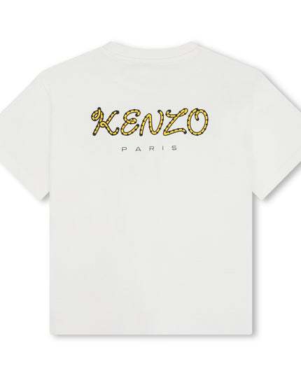 kenzo-k60250-12p-ku-Ivory Logo T-Shirt