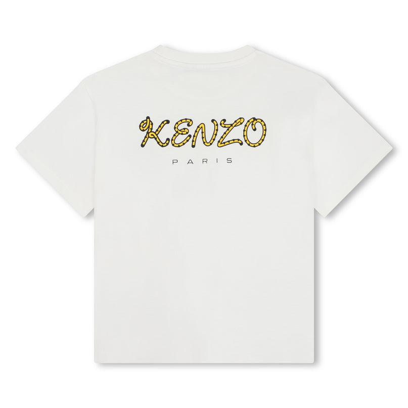 kenzo-k60250-12p-ku-Ivory Logo T-Shirt