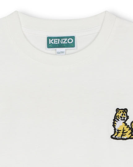 kenzo-k60250-12p-ku-Ivory Logo T-Shirt