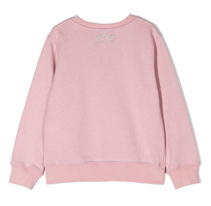 golden-goose-gkp01279-p000918-25592-Pink Sweatshirt with Silver Maxi Star