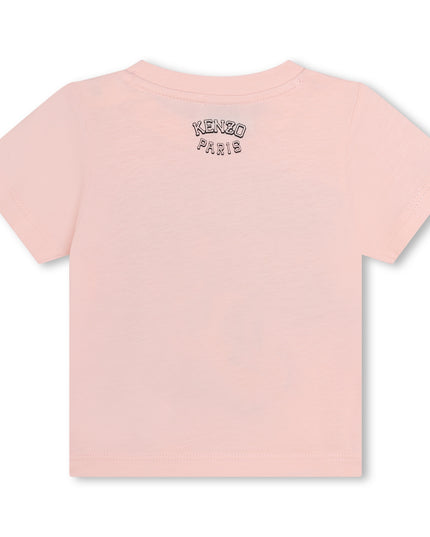 kenzo-k60381-46t-bu-Pink Varsity Tiger T-Shirt