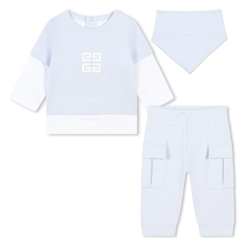 Givenchy-H30508-771-PALE BLUE-T-SHIRT+TROUSERS+BIB